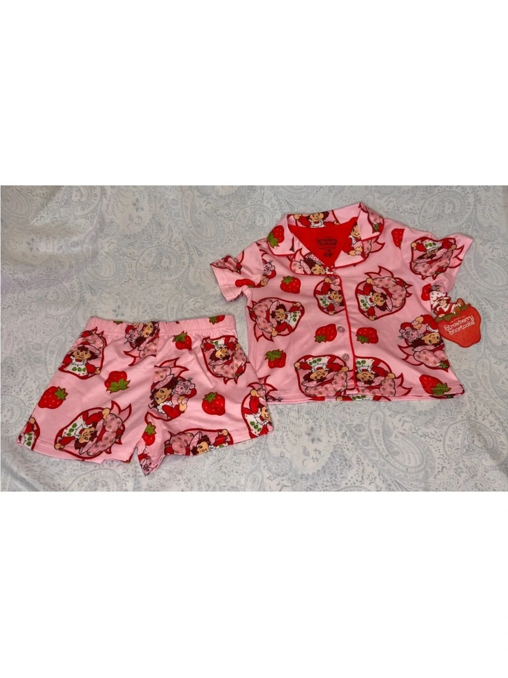 Strawberry Shortcake Pink Pajama Set - Short Sleeve & Shorts